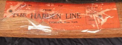 Signed with the firms large paper label: "The Harden Line". 